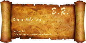 Dorn Róza névjegykártya