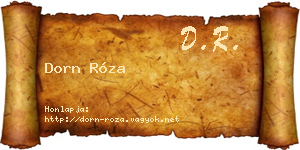 Dorn Róza névjegykártya