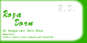 roza dorn business card