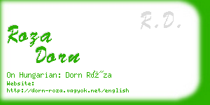 roza dorn business card